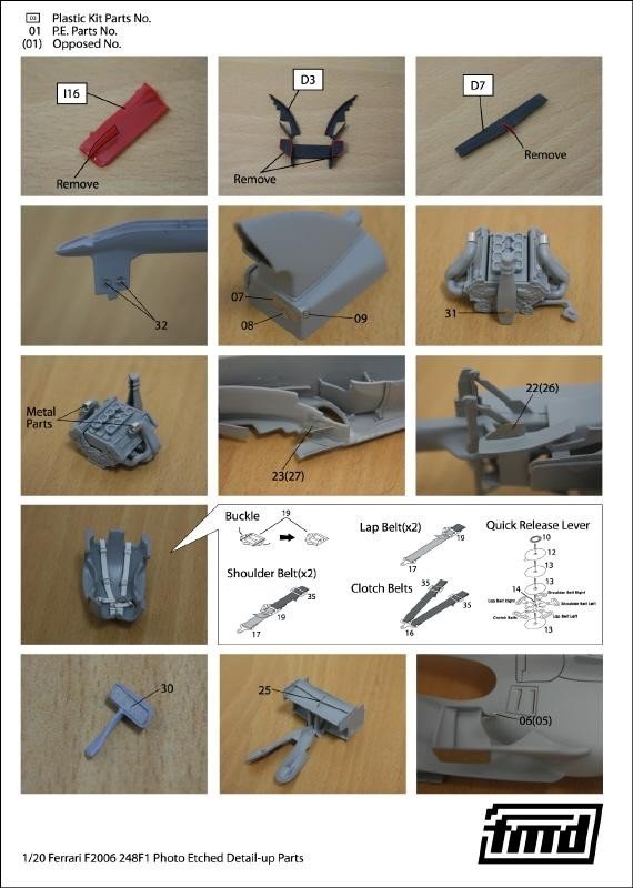 Kit de détails KA Models FE-20008 FERRARI 248F1 Fujimi 1/20 – Bild 4