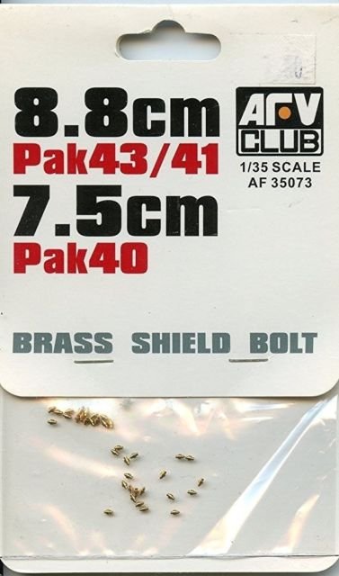 Boulons de bouclier en laiton AFV Club 35073 pour PAK 43/31 de 8,8 cm et PAK 40 de 7,5 cm, échelle 1/35