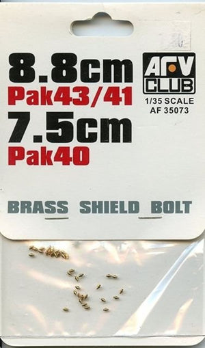 Boulons de bouclier en laiton AFV Club 35073 pour PAK 43/31 de 8,8 cm et PAK 40 de 7,5 cm, échelle 1/35
