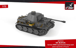 Armory Models 72210 VK 36.01(H) Char lourd expérimental allemand de la Seconde Guerre mondiale, échelle 1/72 – image 3