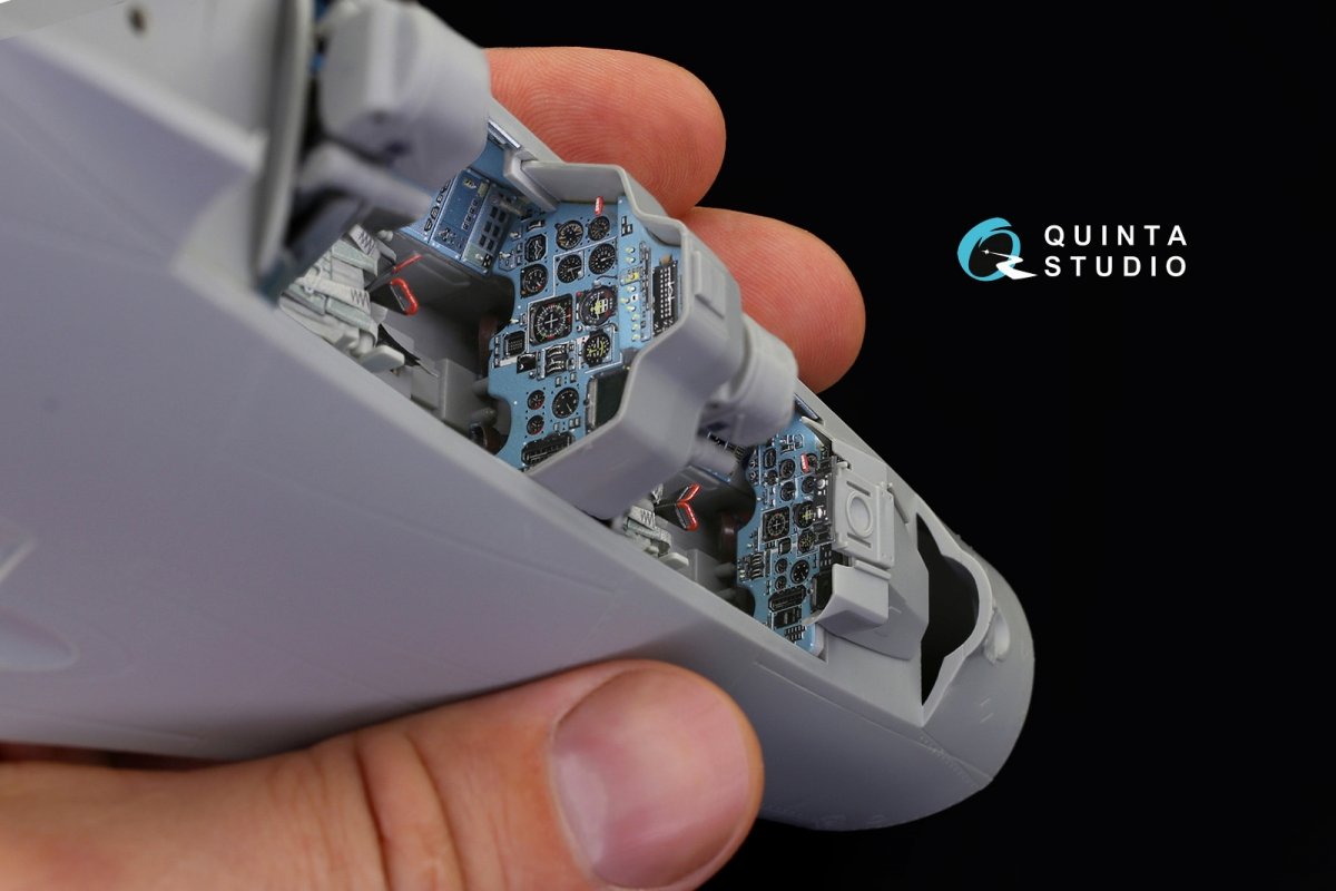 Intérieur imprimé en 3D et coloré sur papier décalcomanie Quinta Studio QD32072 Su-27UB (pour maquette Trumpeter) 1/32 – image 4