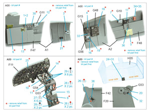 Quinta Studio QD48494 B-26B/C Marauder Intérieur coloré imprimé en 3D sur papier décalcomanie (ICM) 1/48 – Bild 3