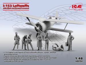 ICM 48094 I-153 Luftwaffe avec pilotes et personnel au sol 1/48