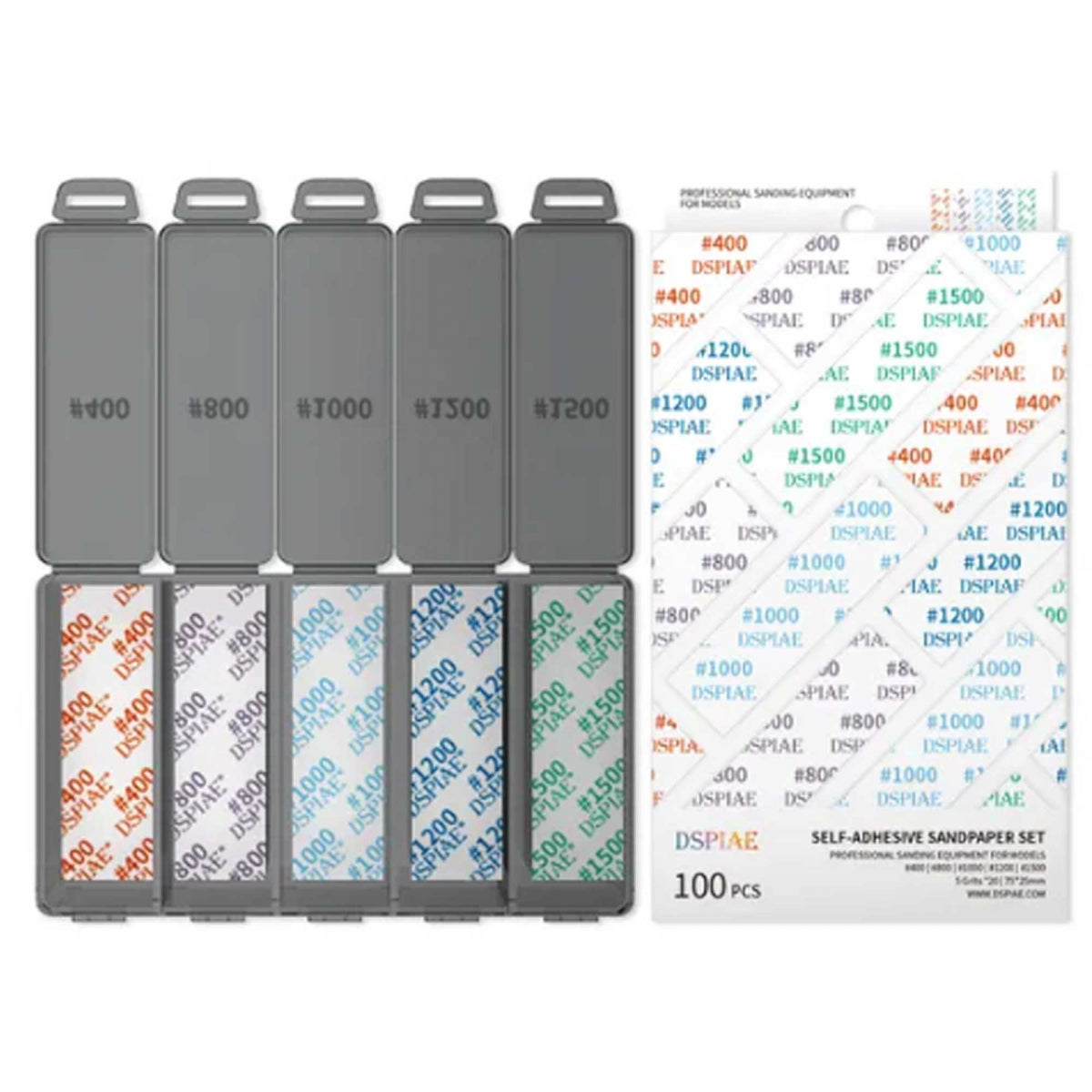 Ensemble de papier de verre auto-adhésif réutilisable DSPIAE DSP-S01