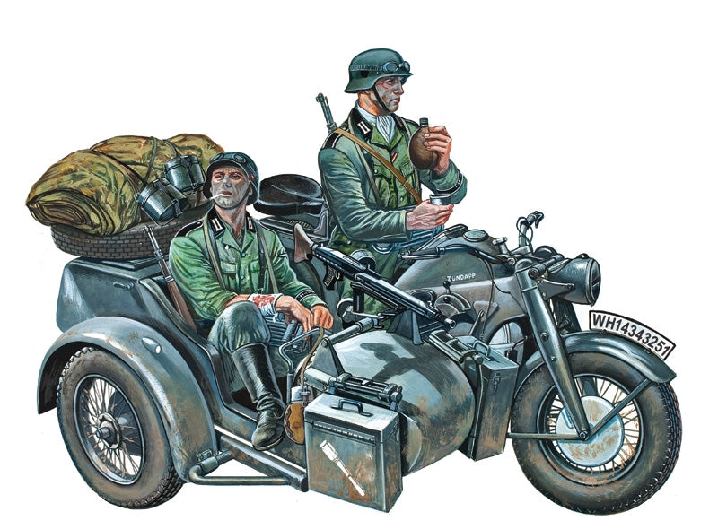 Italeri 0317 ZUNDAPP KS750 AVEC SIDECAR (1/35)