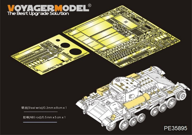 Maquette Voyager PE35895 Char d&amp;#39;infanterie britannique Valentine Mk.II/IV de la Seconde Guerre mondiale (modèle de base pour Tamiya au 1/35)