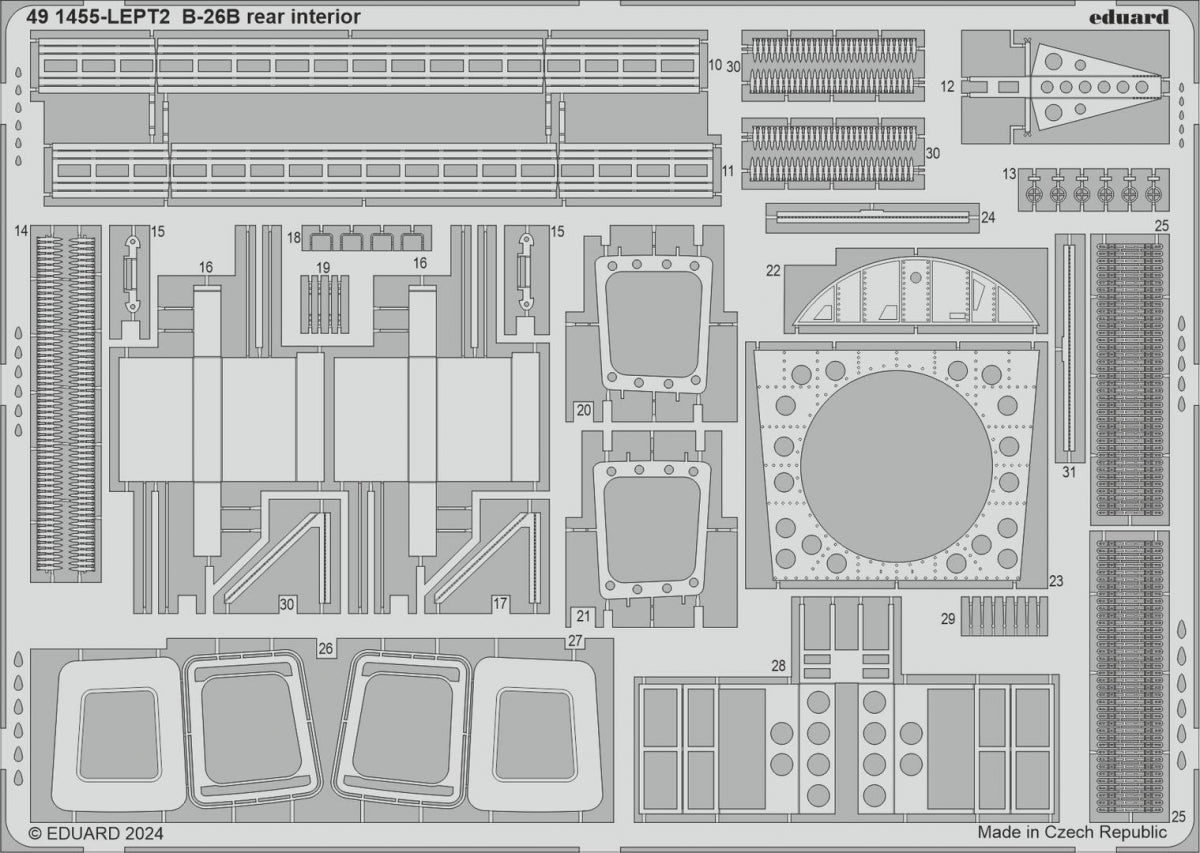 Eduard 491455 B-26B intérieur arrière ICM 1/48 – image 2