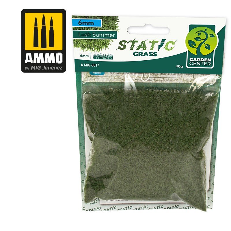 Munitions Mig Jimenez 8817 Static Grass - Lush Summer – 6 mm