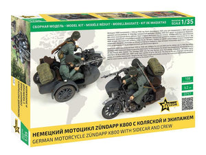 Zvezda 3717 Moto allemande Zündapp K800 avec side-car et équipage 1/35 – Bild 2