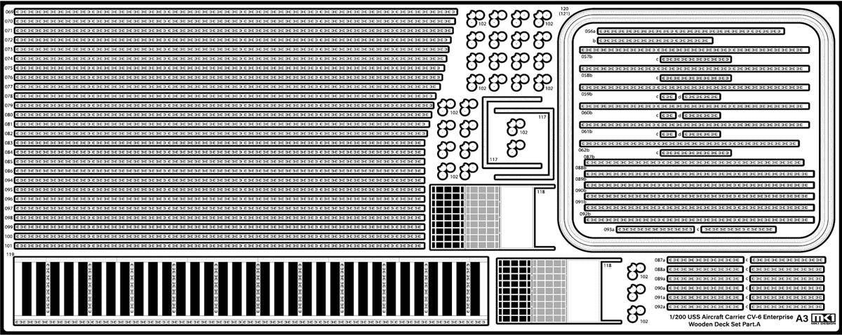 Maquette MK1 Design MD-20023 du pont en bois de l&amp;#39;USS CV-6 Enterprise pour Trumpeter au 1/200 – image 10