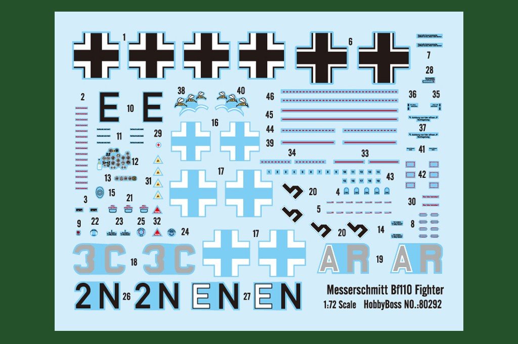 Hobby Boss 80292 Messerschmitt Bf110 Fighter 1/72 – image 3