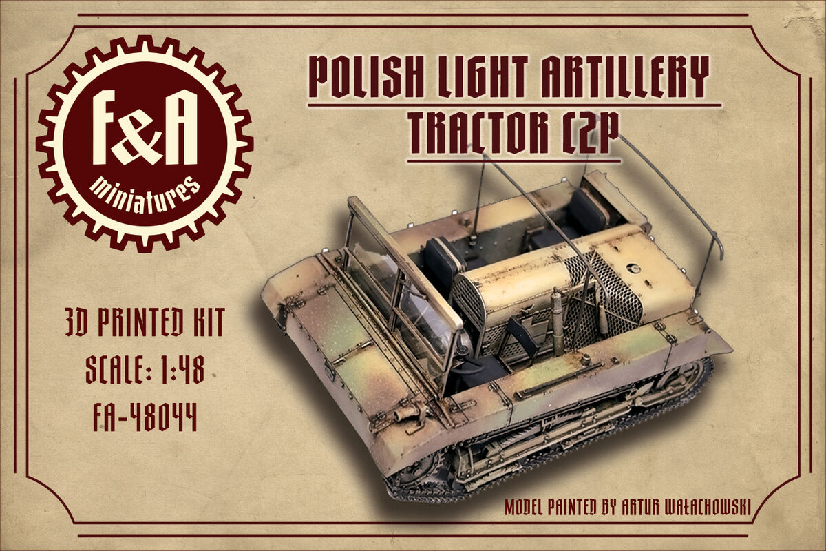 F&amp;A Miniatures FA-48044 Tracteur d'artillerie légère polonais C2P 1/48 