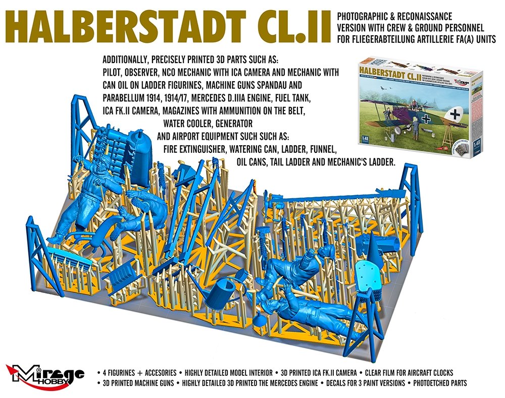Mirage Hobby 480005 Halberstadt CL.II 1/48 – immagine 5