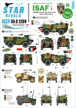 Star Decals 35-C1269 Casques bleus afghans - ISAF 3 1/35