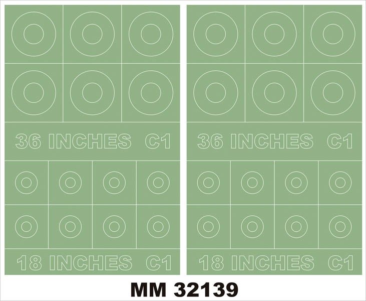 Coquilles rondes Montex MM32139 RAF type C1 36,18 pouces