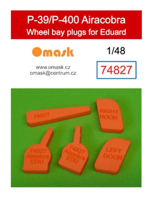 Omask 74827 Bouchons de puits de train d&amp;#39;atterrissage P-39/P-400 Airacobra (pour Eduard) 1/48