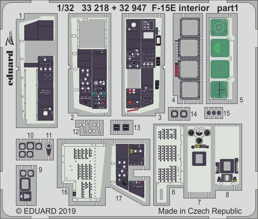 Intérieur du F-15E Eduard 32947 au 1/32 TAMIYA