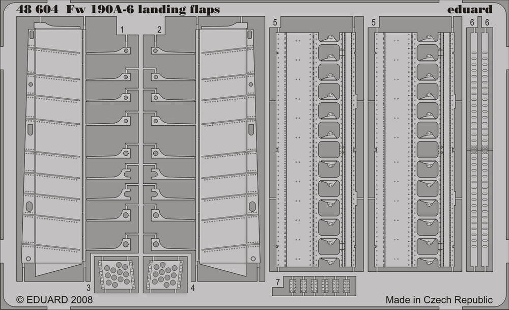 Eduard 48604 Fw 190A-6 volets d'atterrissage 1/48 (HASEGAWA)
