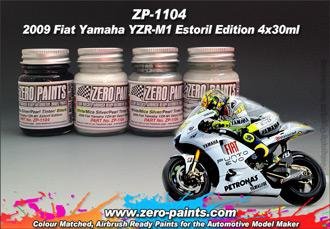 Kit de peinture Zero Paints ZP-1104 Yamaha YZR-M1 2009 Team Fiat Estoril Edition (4 x 30 ml)