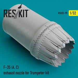 RESKIT RSU32-0099 F-35 (A, C) TUYAU D&amp;#39;ÉCHAPPEMENT POUR MAQUETTE TRUMPETER 1/32  – imagen 2