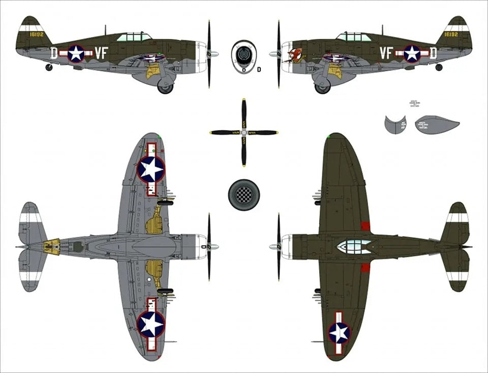 Dora Wings 48054 Republic P-47C Thunderbolt avec réservoir de convoyage 1/48 – image 6