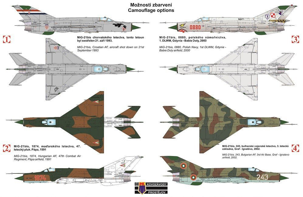 Kozavody Prostejov KPM0100 MiG-21 BIS Fishbed Partie I. (1/72) – immagine 2