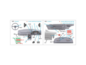 Intérieur coloré imprimé en 3D sur papier décalcomanie (Hasegawa) Quinta Studio QD24017 Nissan Skyline GT-R R32 1/24 – immagine 2