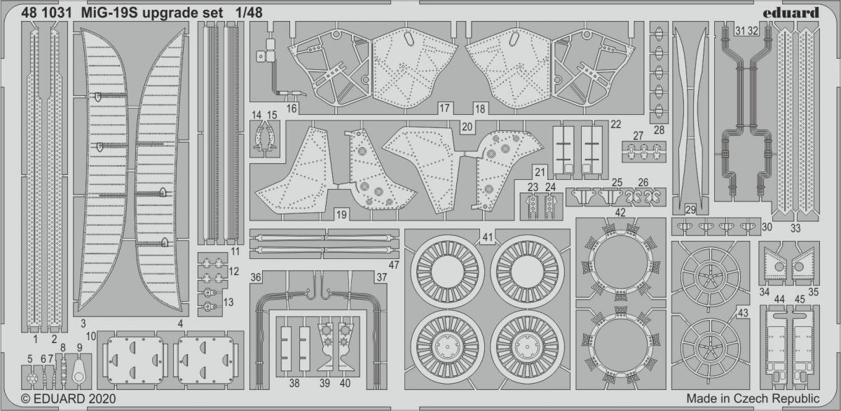 Kit de mise à niveau Eduard 481031 MiG-19S au 1/48 EDUARD