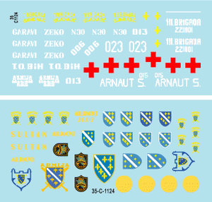 Star Decals 35-C1124 ARBiH (Musulman). T-34/85, M18 Hellcat, T-55/Hellcat, M-84, M-60PB, M53/59 Prague, PT-76B, M47 Patton 1/35 – Bild 3