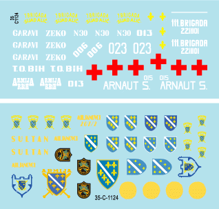 Star Decals 35-C1124 ARBiH (Musulman). T-34/85, M18 Hellcat, T-55/Hellcat, M-84, M-60PB, M53/59 Prague, PT-76B, M47 Patton 1/35 – Bild 3