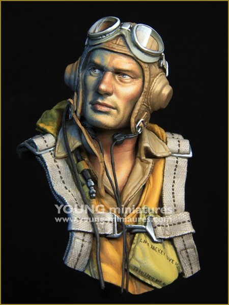 Young Miniatures YM1890 La bataille de Midway, pilote de l&amp;#39;US Navy, 1942, échelle 1/10