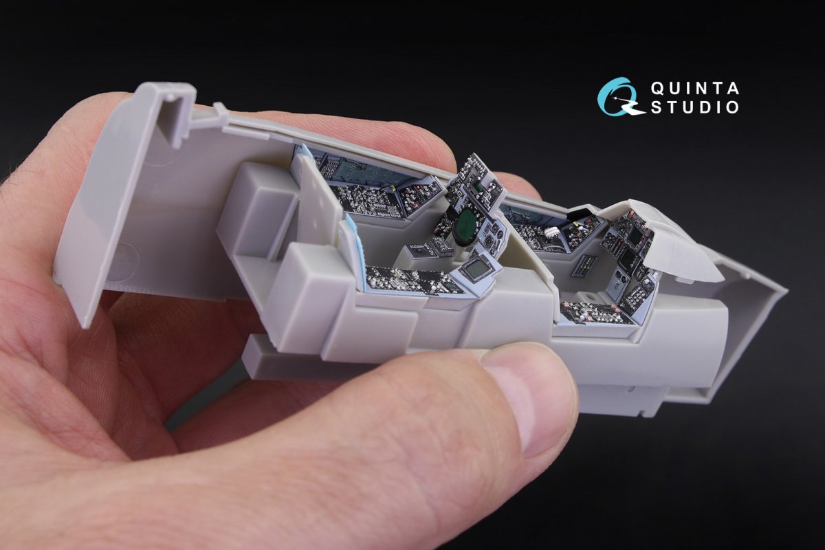 Intérieur imprimé en 3D et coloré sur papier décalcomanie Quinta Studio QD48178 F-14A (pour maquette Hasegawa) 1/48 – immagine 4