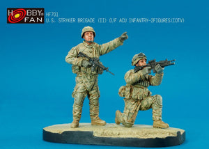 Hobby Fan HF701 US STRYKER BRIGADE (II) O/F ACU INFANTRY-2FIGURES/W(IOTV)