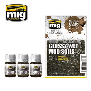 Ampoules Mig Jimenez 7442 GLOSSY WET MOUTARDS 3x35ml