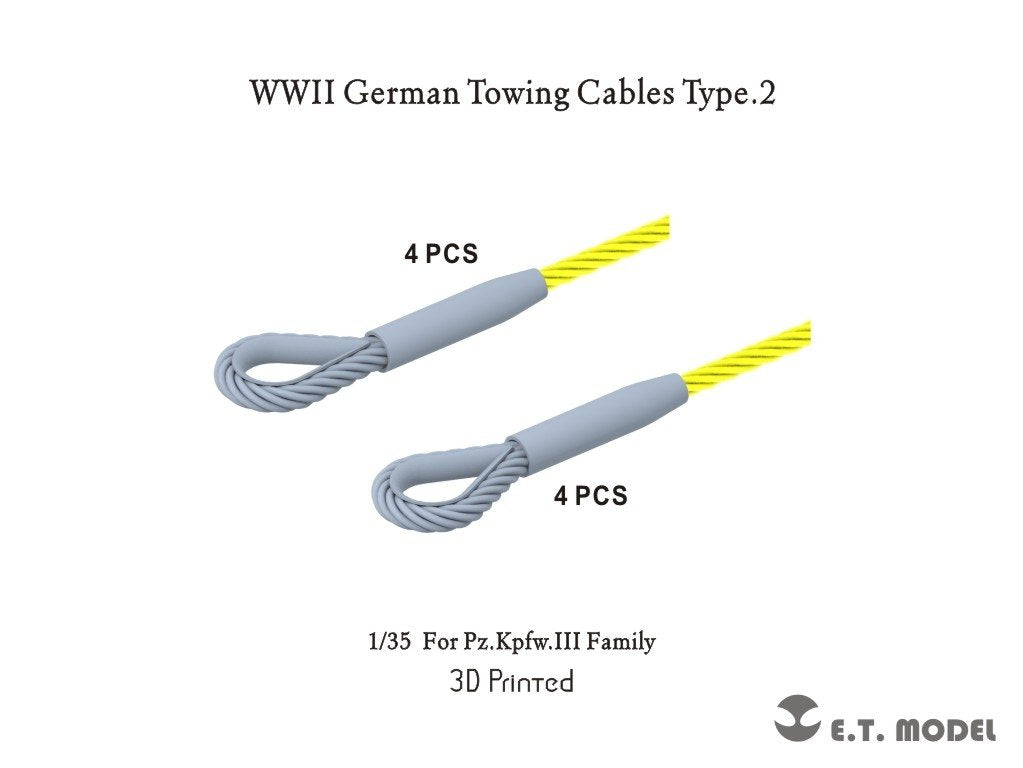 ET Model P35-311 Câbles de remorquage allemands de type 2 (impression 3D) 1/35