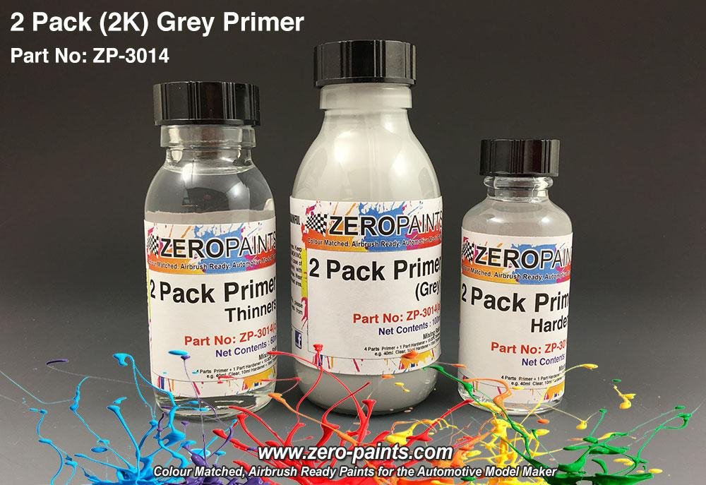 Zero Paints ZP-3014 Ensemble de 2 apprêts gris (2K)
