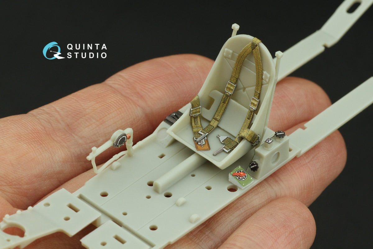 Intérieur coloré imprimé en 3D sur papier décalcomanie (KittyHawk) pour P-39Q/N Airacobra de Quinta Studio QD32216, échelle 1/32 – Bild 7