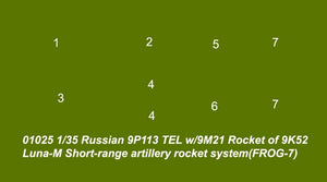 Trumpeter 01025 TEL russe 9P113 avec roquette 9M21 ou 9K52 Luna-M, artillerie à courte portée, échelle 1/35 – image 7