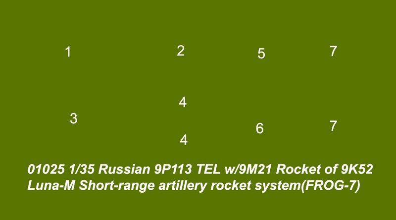 Trumpeter 01025 TEL russe 9P113 avec roquette 9M21 ou 9K52 Luna-M, artillerie à courte portée, échelle 1/35 – image 7