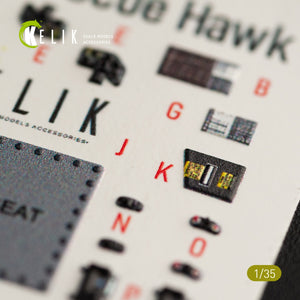 KELIK K35016 HH-60H RESCUE HAWK DÉCALCOMANIES 3D INTÉRIEURES POUR MAQUETTE KITTY HAWK 1/35 – image 6