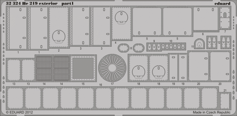 Eduard 32324 He 219 extérieur 1/32 Revell