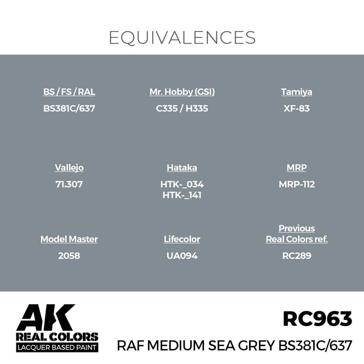 AK Interactive RC963 RAF Gris mer moyen BS381C/637 17 ml – imagen 3