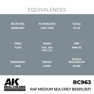 AK Interactive RC963 RAF Gris mer moyen BS381C/637 17 ml – imagen 3