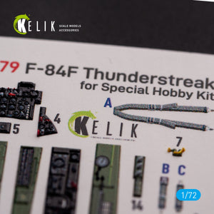 Décalcomanies 3D pour l&amp;#39;intérieur du F-84F Thunderstreak (KELIK K72079) pour la maquette Special Hobby au 1/72 – image 8