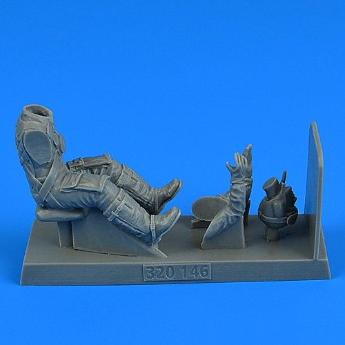 Aerobonus 320146 Pilote de la Luftwaffe allemande de la Seconde Guerre mondiale avec parachute pour Bf 109K pour Hasegawa 1/32