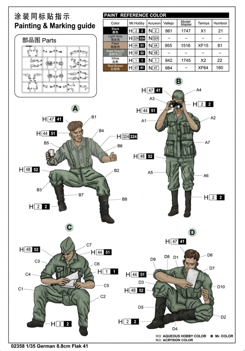Trumpeter 02358 Germanium 8,8 cm Flak 41 1/35 – image 3