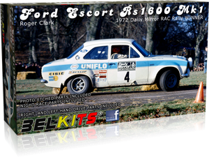 BelKits 007 Ford Escort RS1600 MKI 1972, vainqueur du Daily Mirror RAC Rally, échelle 1/24