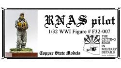 Maquette Copper State Models F32-007 Pilote du Royal Naval Air Service 1/32 