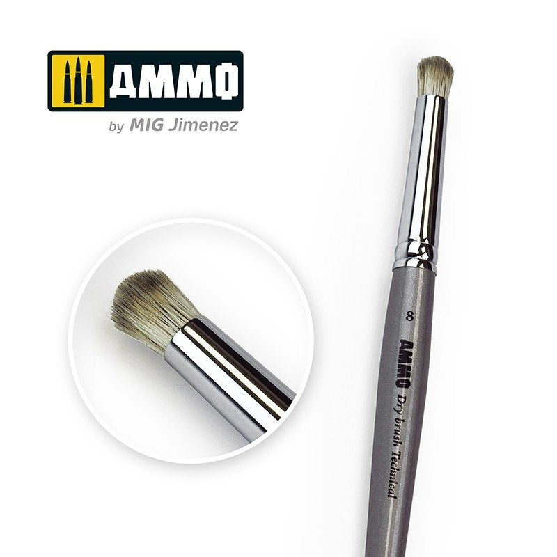Ammo of Mig 8703 8 AMMO Brosse technique à brosse sèche