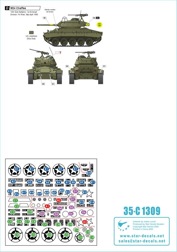 Star Decals 35-C1309 US Armored Mix #2 1/35 – Bild 2